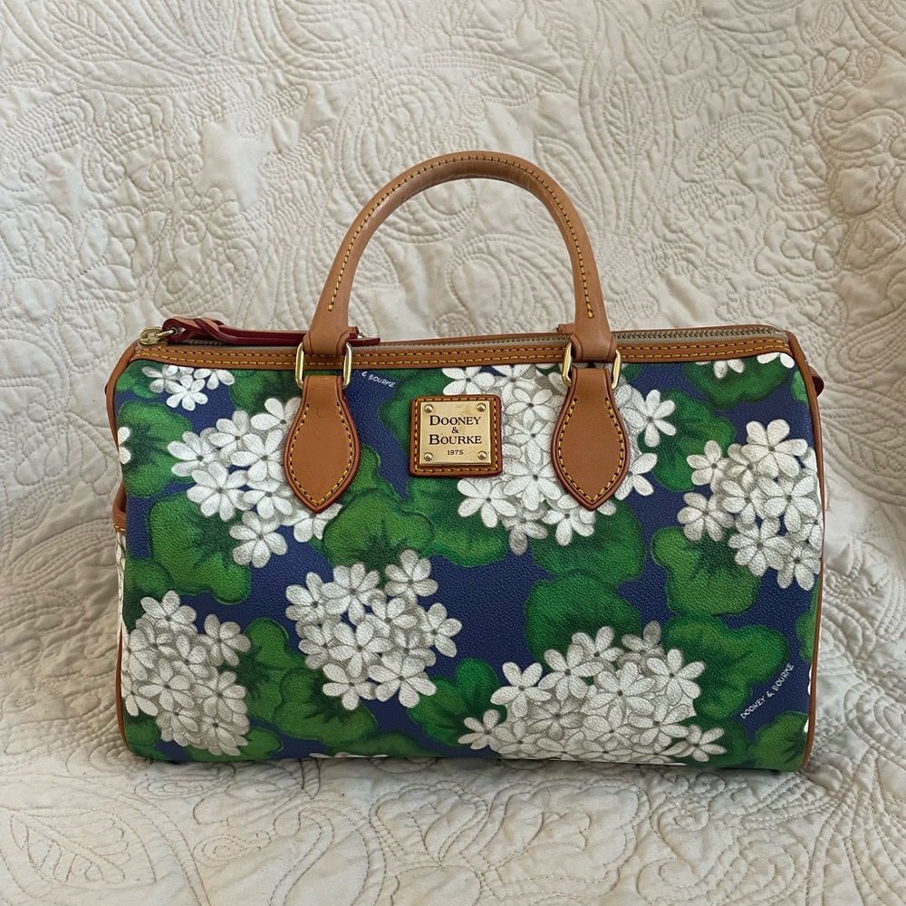 Dooney & Bourke Blue Green Floral Satchel